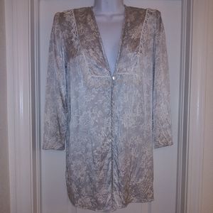 Jessica Mcclintock Floral One Button Closer Tunic